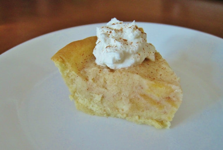 homemade apple pie gelato in a sugar cookie crust