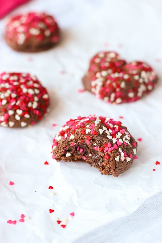 valentine’s day double chocolate cookies