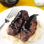 Balsamic Red Wine Flat Iron Steak | mysequinedlife.com