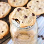 This chocolate chip cookie recipe is made using Bisquick and is ultra satisfying! They're thin, chewy, and a family favorite. No need to worry if you run out of flour!