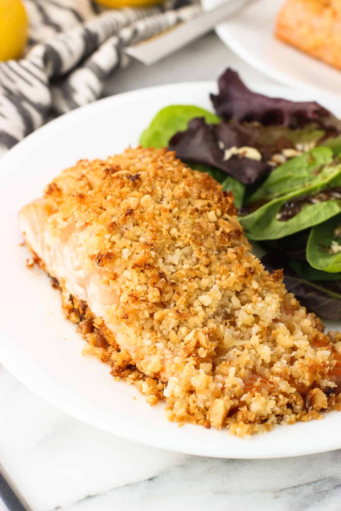 Coconut Macadamia Crusted Salmon