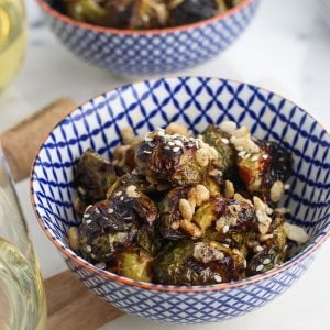 Crispy Brussels Sprouts with Sesame Glaze and Puffed Rice