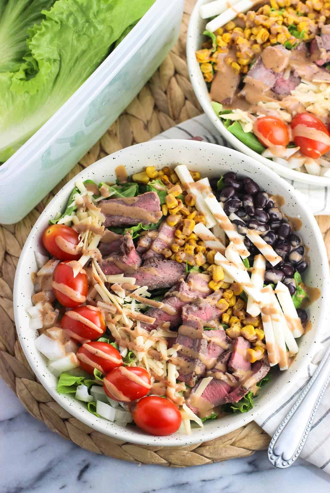 southwestern bbq steak salad