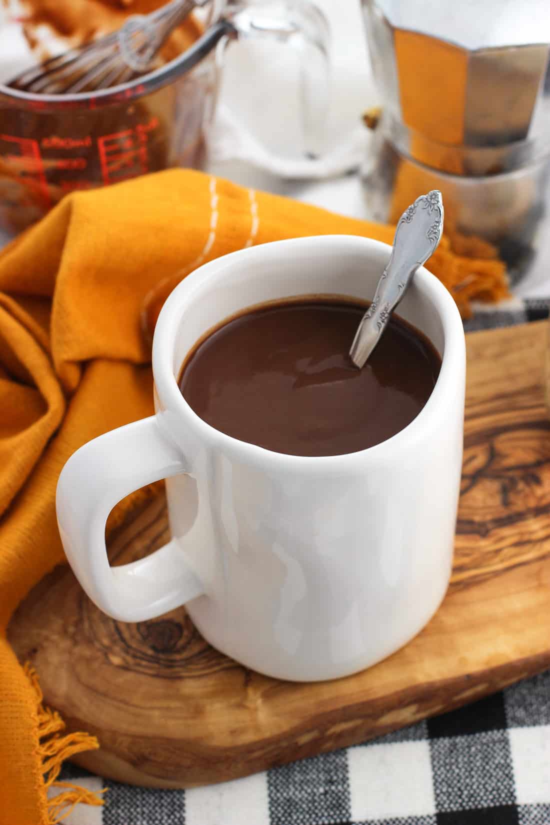thick and creamy mocha hot chocolate