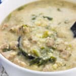 This Italian wedding soup with turkey meatballs is made even healthier with a sneaky ingredient blended into the creamy broth: cannellini beans. Bringing extra protein and fiber, the beans join escarole for nutrient packed additions to this year-round favorite soup recipe.