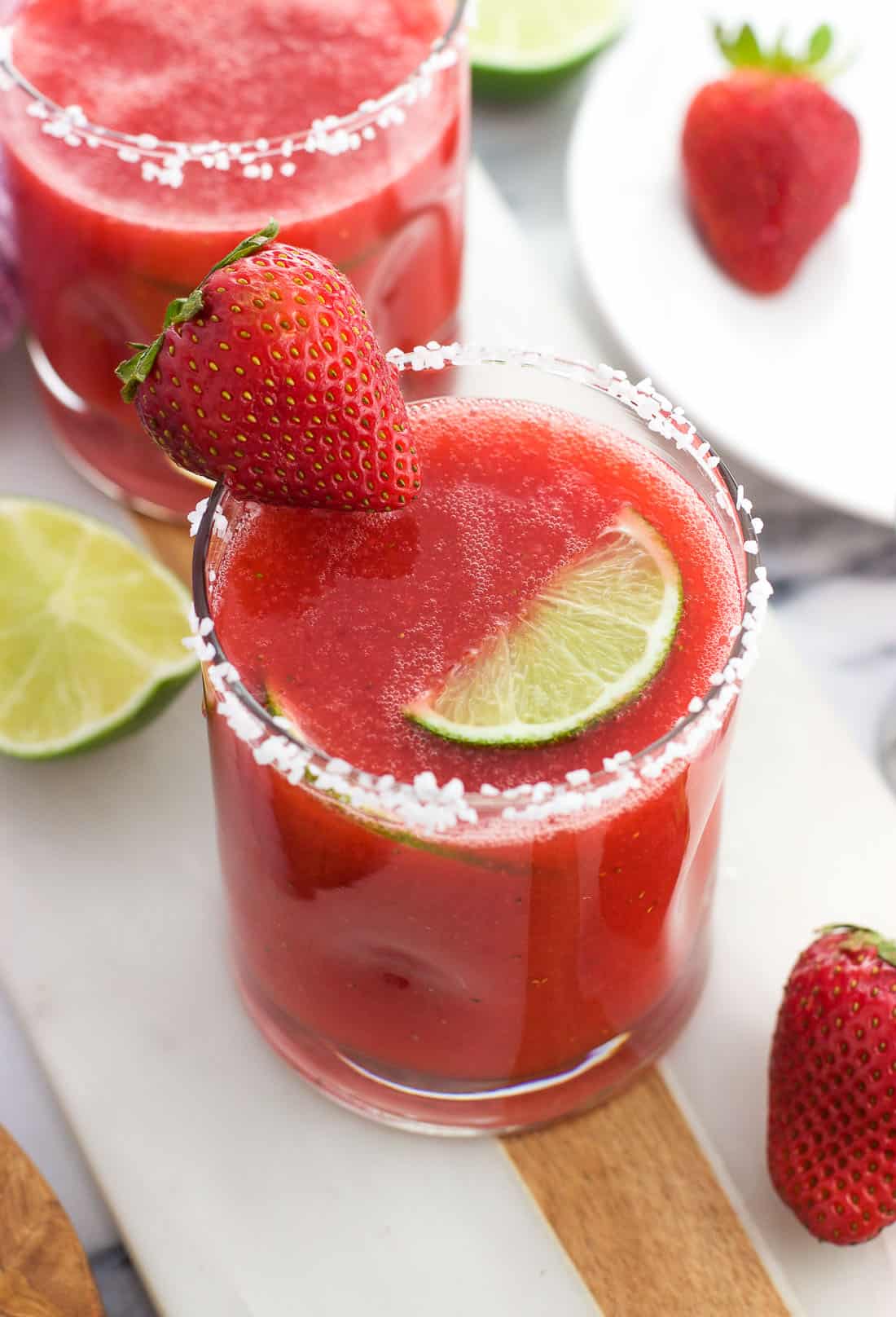 fresh strawberry ginger margarita