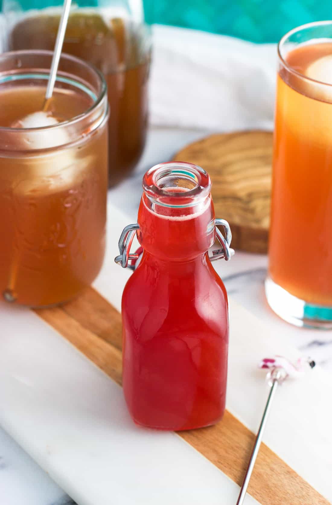 homemade strawberry syrup with honey