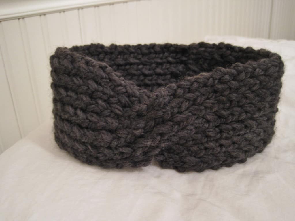 Knit twist headband.