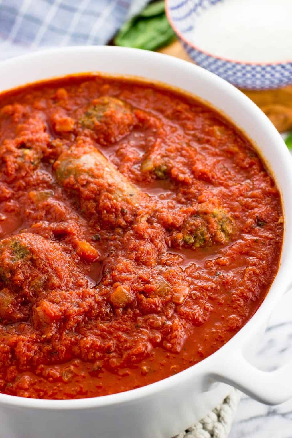 Sunday Sauce with Meatballs and Sausage My Sequined Life