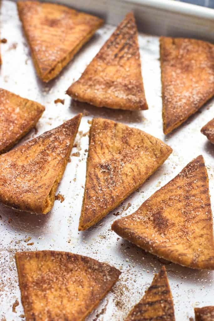 Homemade Cinnamon Sugar Pita Chips My Sequined Life