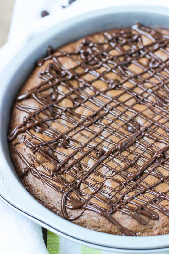 Baking cake in a dark pan