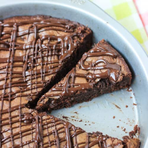 How to Make a Big Football Brownie (With a Round Cake Pan)