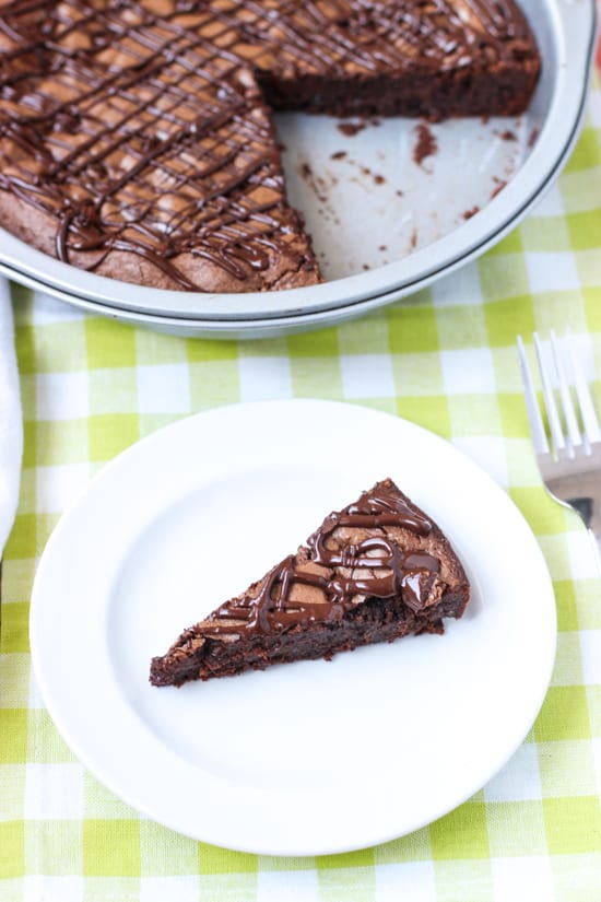  Fudgy Dark Chocolate Brownie Cake | mysequinedlife.com