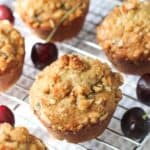 Cherry Almond Streusel Muffins | mysequinedlife.com