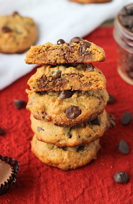 Loaded Chocolate Chip Reese's Peanut Butter Cookies | mysequinedlife.com