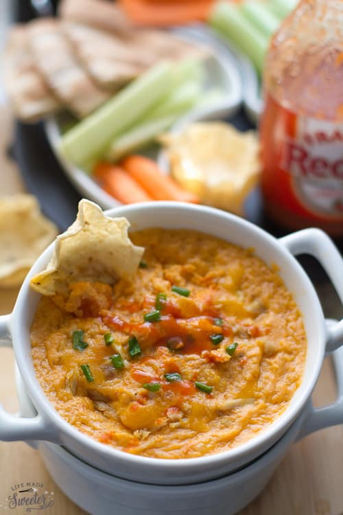 Buffalo Chicken Dip with Zucchini