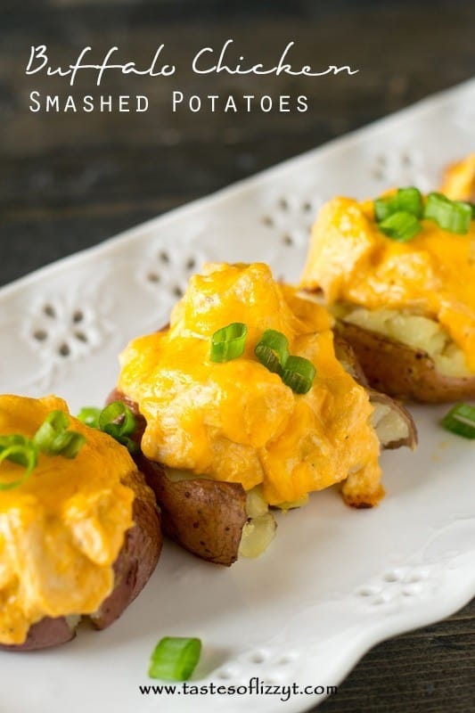 Buffalo Chicken Smashed Potatoes