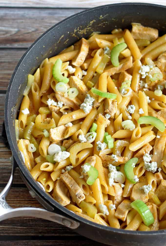 One-Pot Buffalo Chicken Pasta