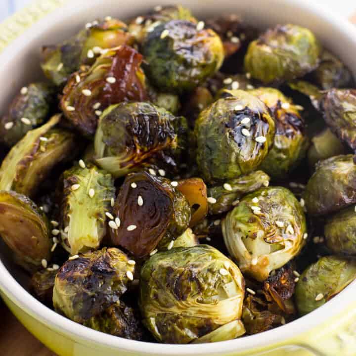 Honey Sesame Roasted Brussels Sprouts