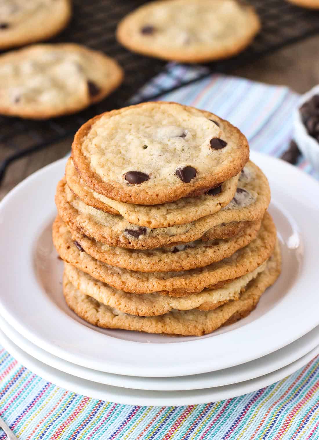 Thin and Chewy Chocolate Chip Cookies with Bisquick