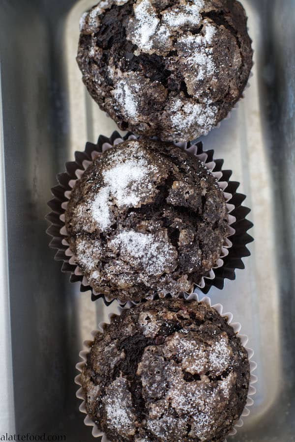 Dark Chocolate Banana Muffins - A Latte Food