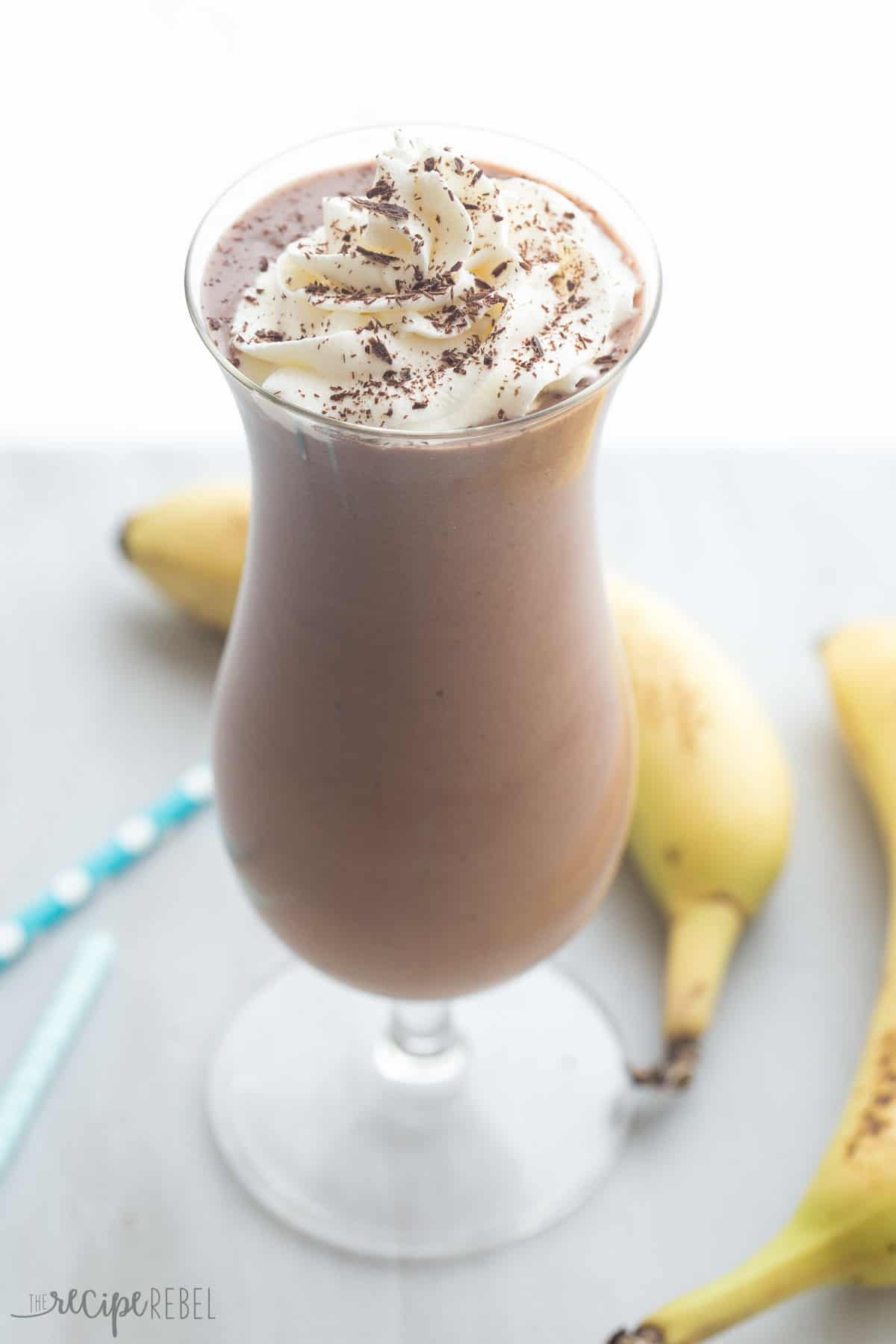 Healthy Chocolate Peanut Butter Smoothie - The Recipe Rebel