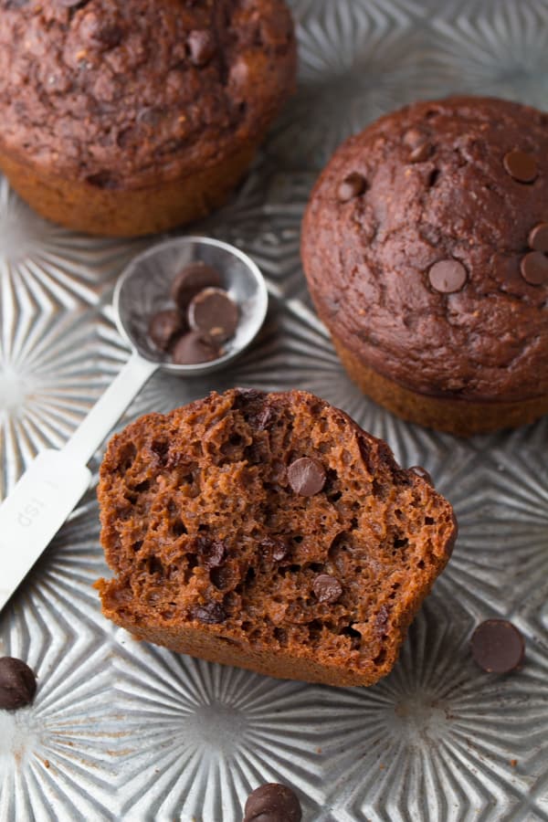 Secretly Healthy Double Chocolate Mocha Muffins - Sweet Peas and Saffron