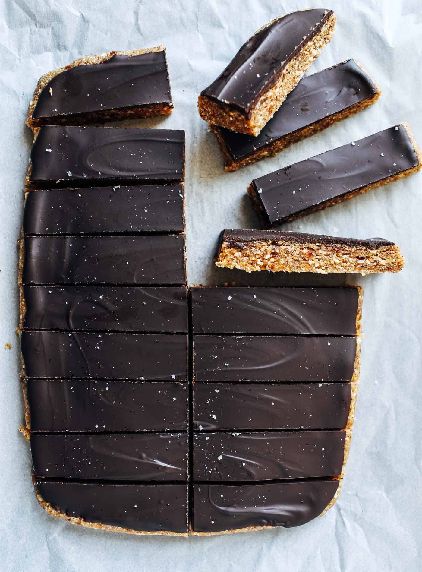 Healthy Chocolate Peanut Butter Candy Bars - Making Thyme for Health