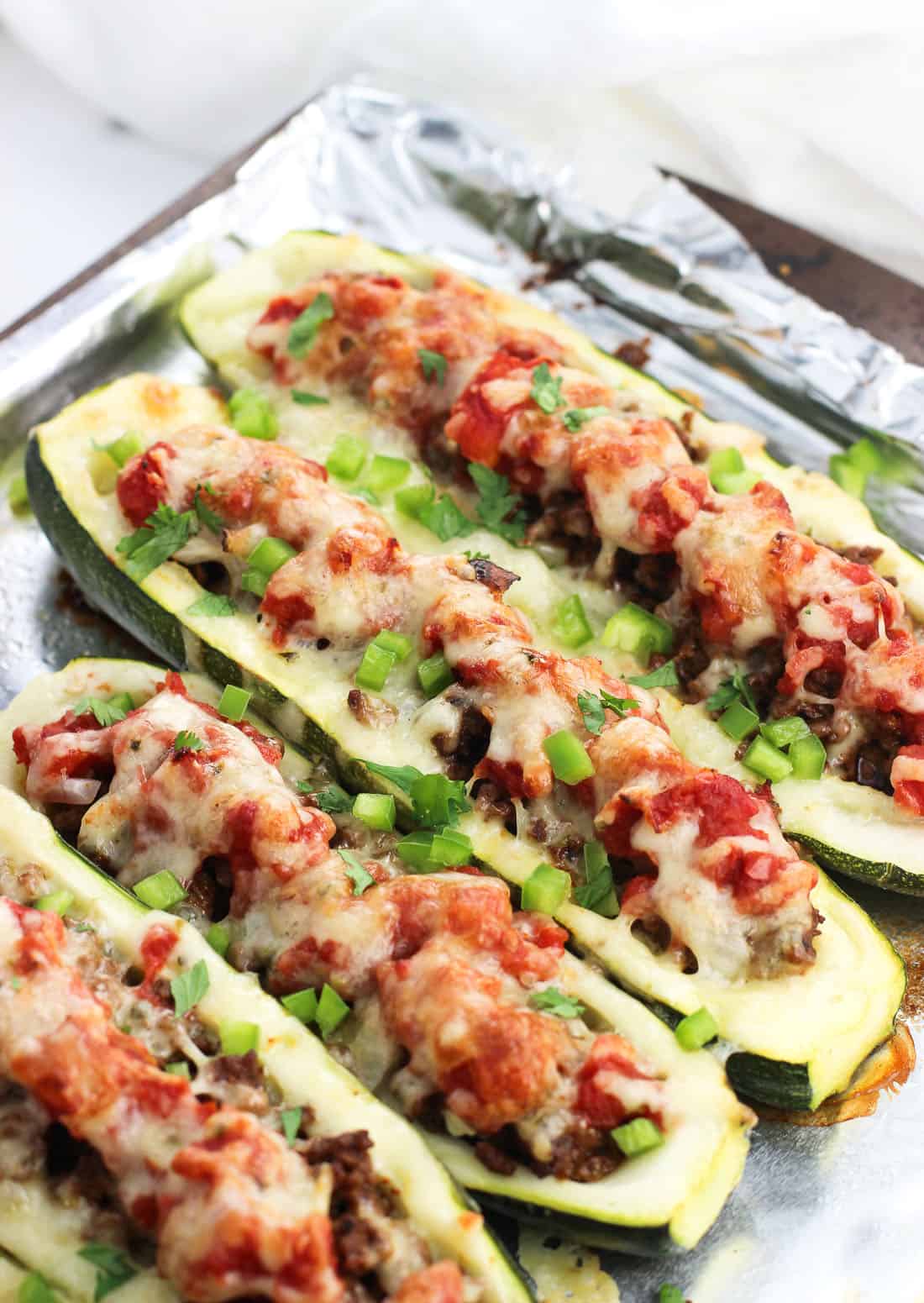 Taco Stuffed Zucchini Boats My Sequined Life