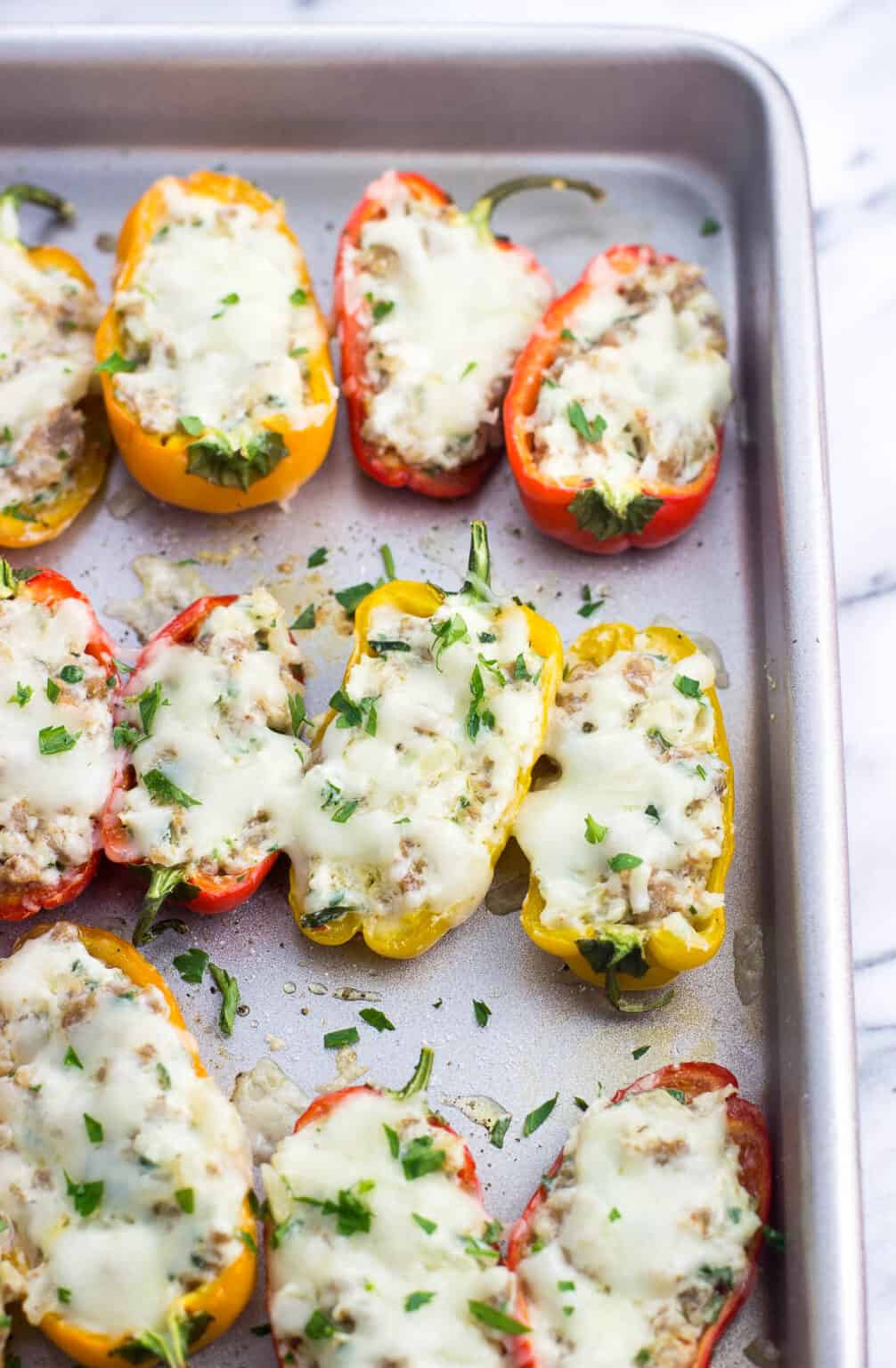 Italian Sausage Stuffed Mini Peppers My Sequined Life