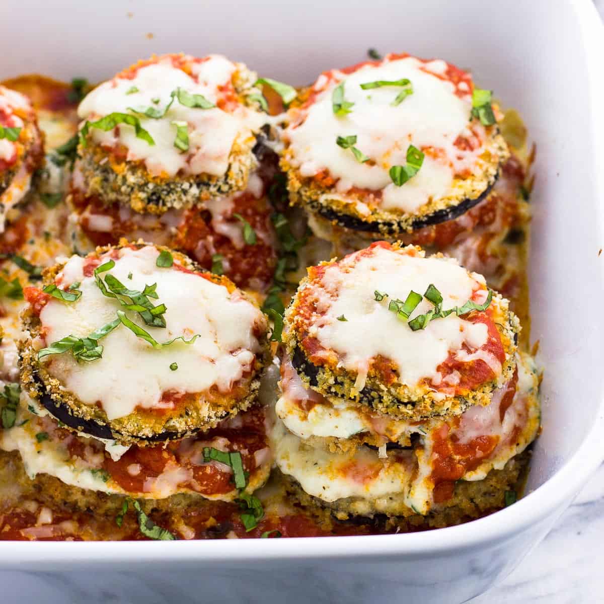 Baked Eggplant Stacks-image
