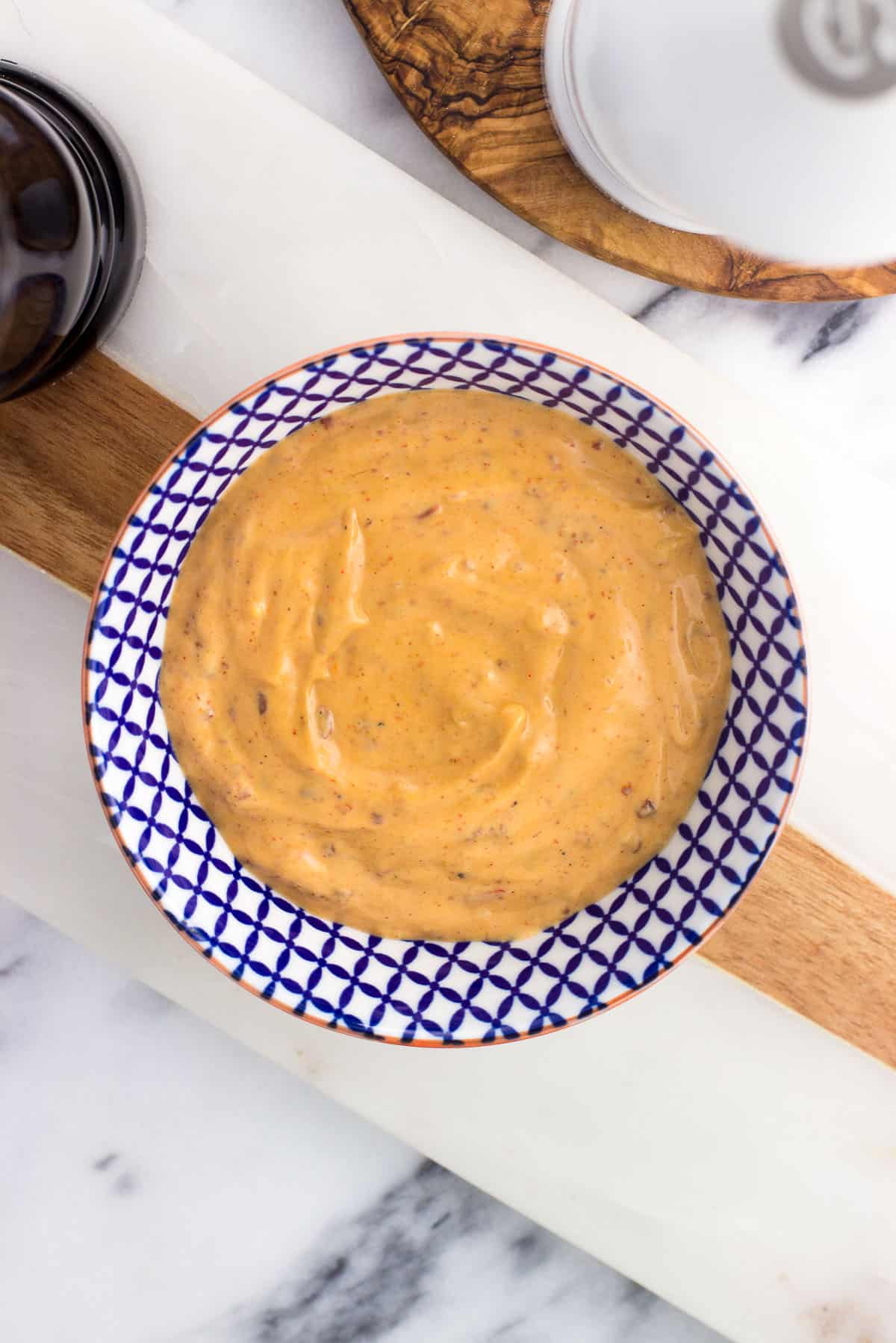 Chipotle aioli in a small bowl.