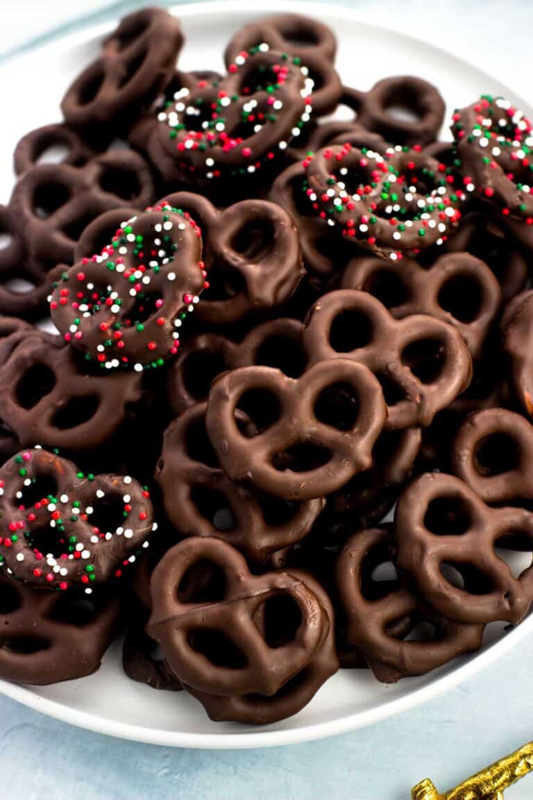 Dark Chocolate Peppermint Pretzels My Sequined Life