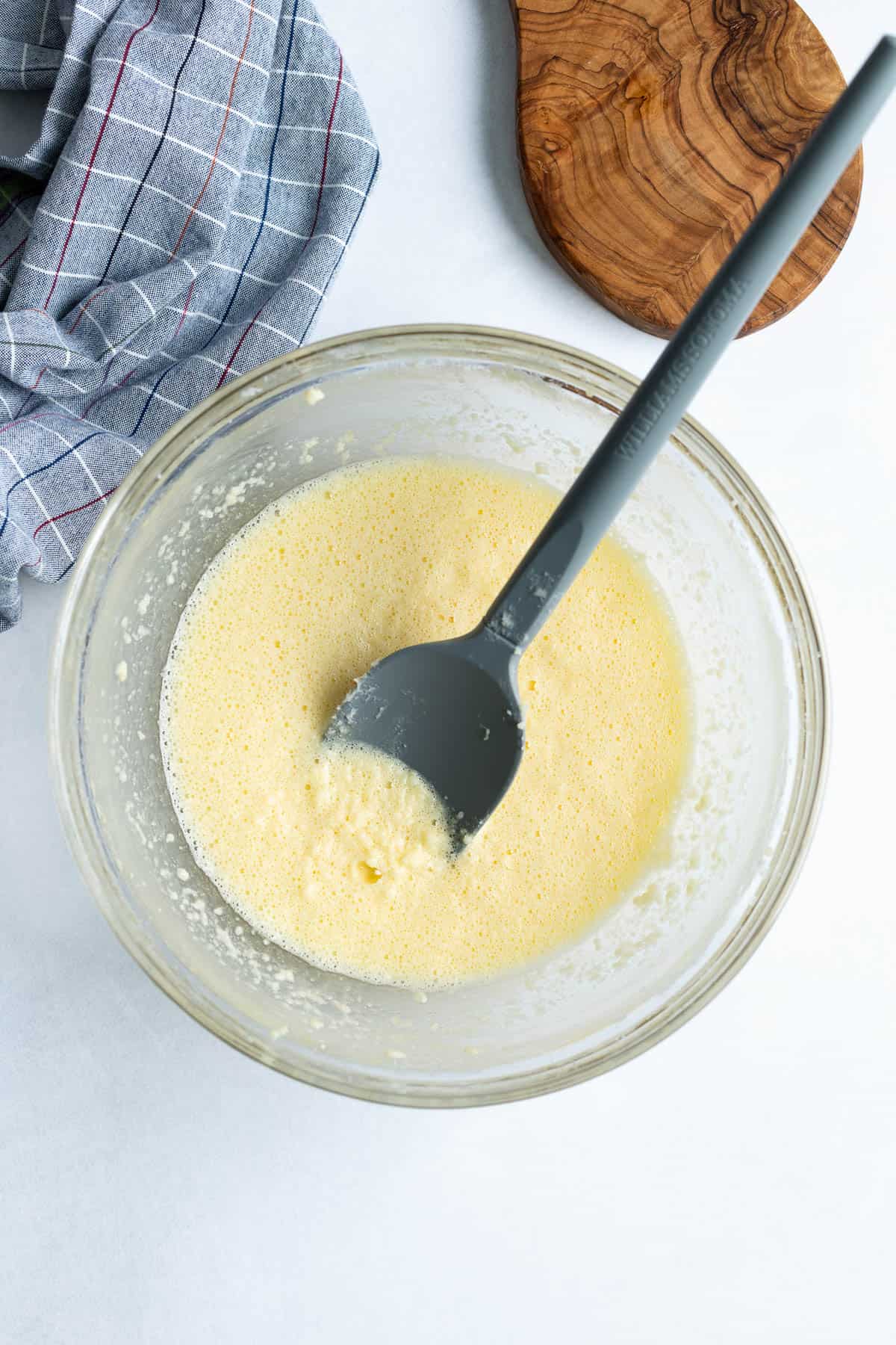 All wet ingredients in a bowl.