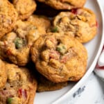 A plate of fruitcake cookies.