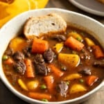 A bowl of beef stew.