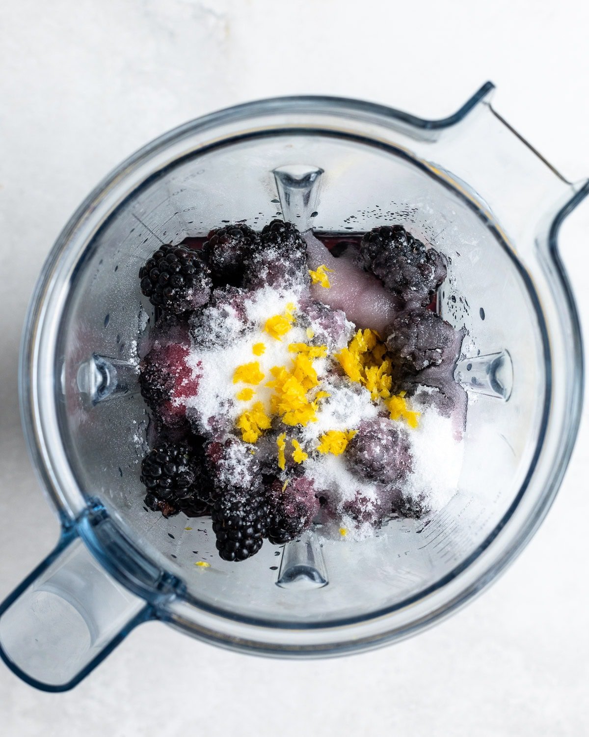 All ingredients added to a blender.