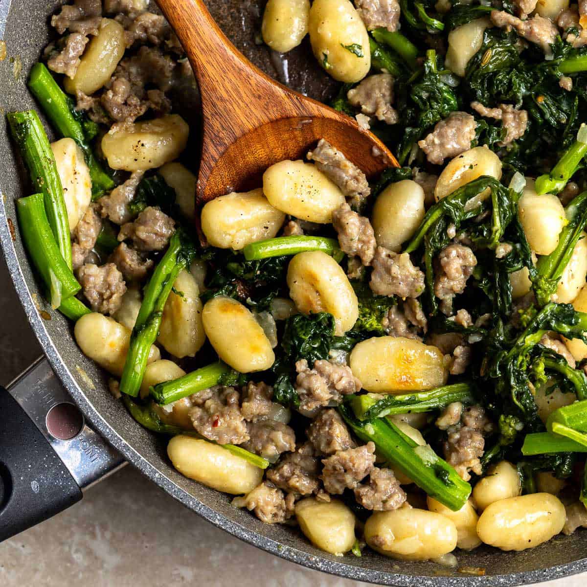 One-Pan Gnocchi with Sausage and Broccoli Rabe - My Sequined Life